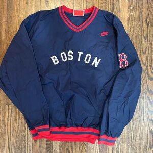Vintage Boston Red Sox Cooperstown Collection Pullover Windbreaker Jacket